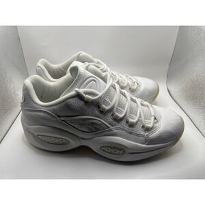 Reebok Question Low White Pure Silver Sneakers  Men's Size 10 W Original Box